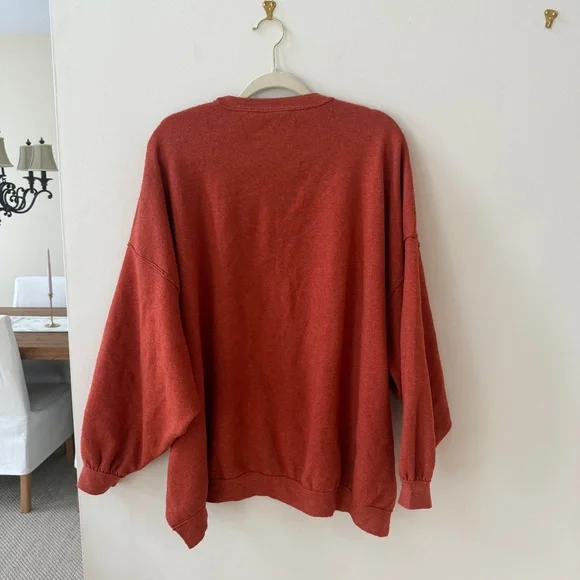 Free People Uptown Pullover Sweat in Salsa Bravo Size Small - Picture 6 of 12